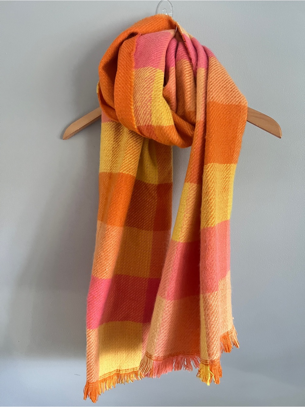 Crayola Fringe Scarf in Orange, Yellow & Pink